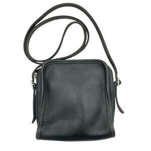 Coach Vintage Bellini Black Leather Basic Staple Mini Square Crossbody Bag Purse